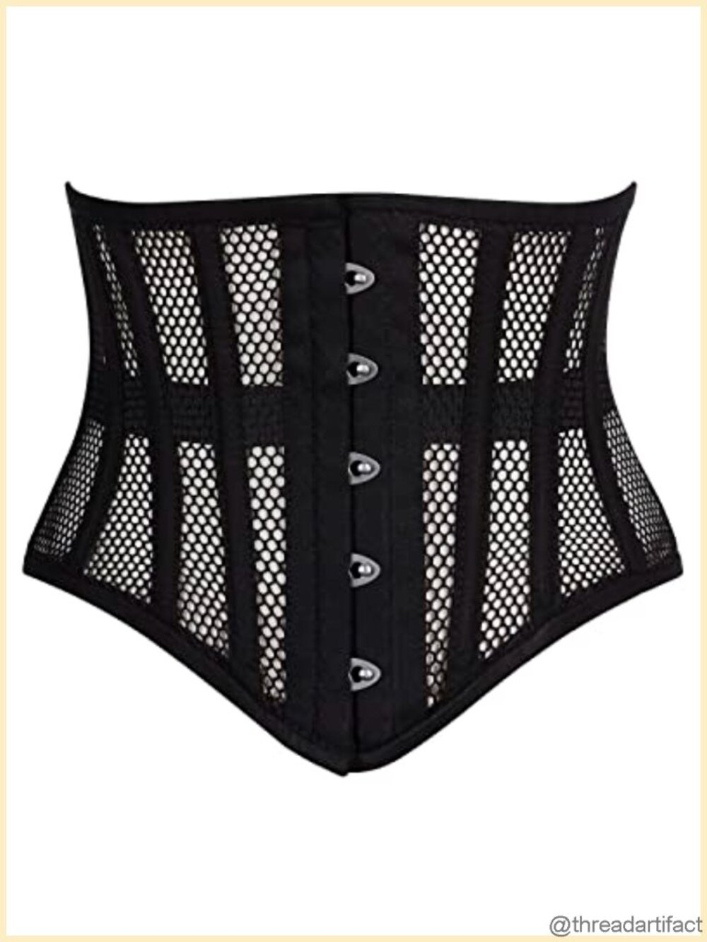 Mesh Cotton Steel Boned Waist Trainer Corset Waspie Underbust Shapewear
